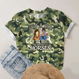 Personalized Just A Girl Who Loves Horses 3D TShirt Printed MTHDT1606