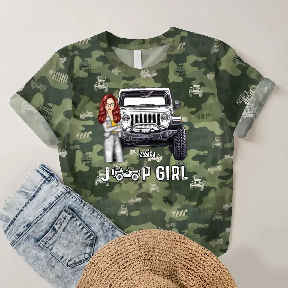 Personalized Jeep Girl Jeep Lovers 3D TShirt Printed MTDT1506