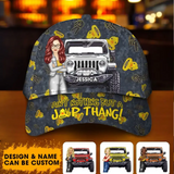 Personalized Jeep Girl Ain't Nothing But A Jeep Thang Cap Printed MTKVH2006