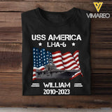 Personalized Upload Photo US Navy Ships With Name And Served Time T-Shirt Printed QTPN2406