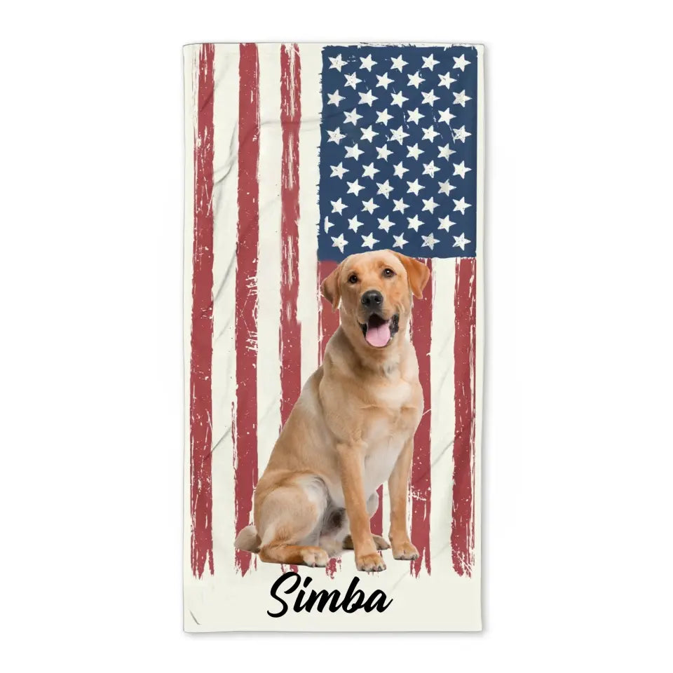 Custom Photo Get Lit By The Beach Pet Personalized Custom Beach Towel Summer Vacation Gift Gift For Family Members Pet Owners Pet Lovers VHPN2306