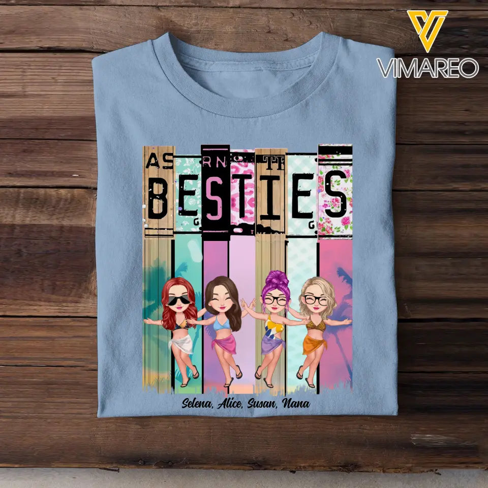 Personalized Besties On The Beach T-shirt Printed PNPN2406