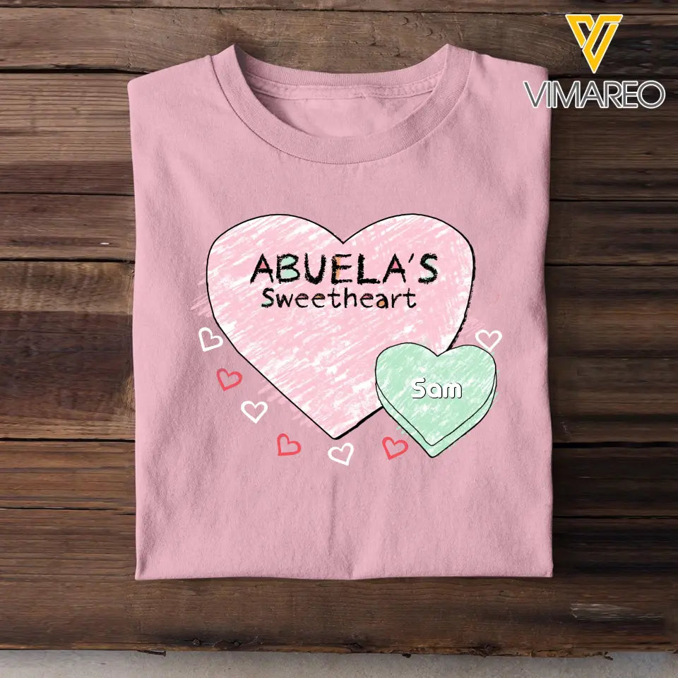 Personalized Mon Grandma Sweetheart With Kids T-shirt Printed QTTB2607