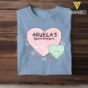 Personalized Mon Grandma Sweetheart With Kids T-shirt Printed QTTB2607