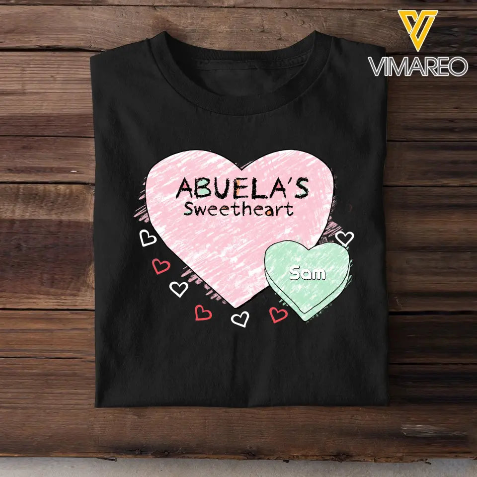 Personalized Mon Grandma Sweetheart With Kids T-shirt Printed QTTB2607