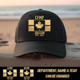 Personalized Canadian Law Enforcement Thin Blue Line Cap Printed 23JUN-HQ26