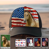 Personalized Horse Flag Independence Cap Printed MTHDT2706