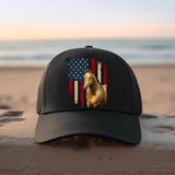 Personalized Upload Your Horse Photo US Flag Cap Printed MTHDT2706