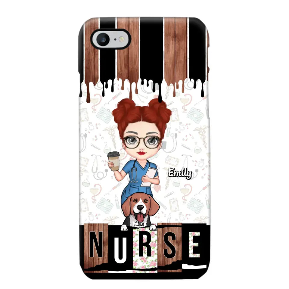 Personalized Nurse with Dogs Gift For Nurse For Dog Lovers Phonecase Printed PNDT1606