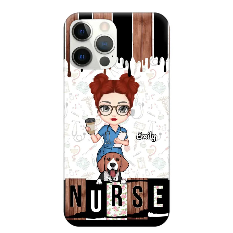 Personalized Nurse with Dogs Gift For Nurse For Dog Lovers Phonecase Printed PNDT1606