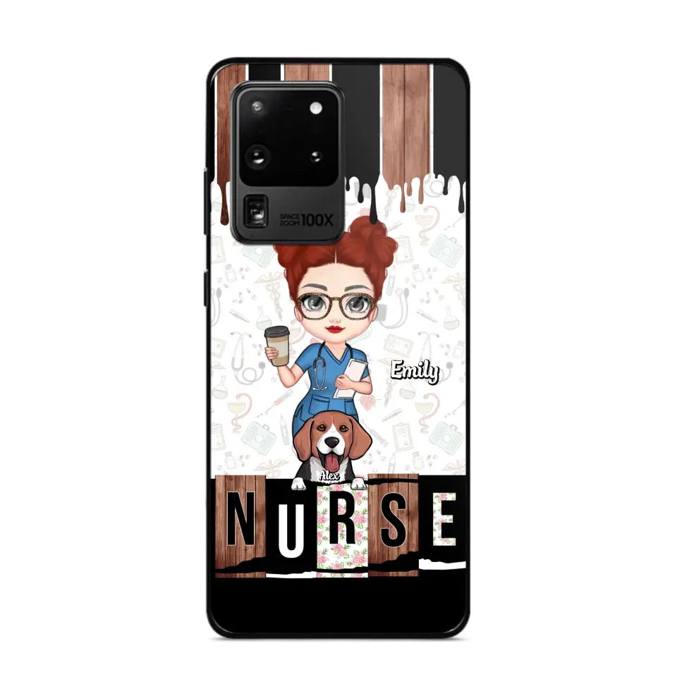 Personalized Nurse with Dogs Gift For Nurse For Dog Lovers Phonecase Printed PNDT1606