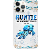 Cute Sea Turtle Grandma With Grandkids Name Ocean Animal Perfect Gift Present for Grandma Mom Auntie Custom Name For iPhone Samsung VHPN3006