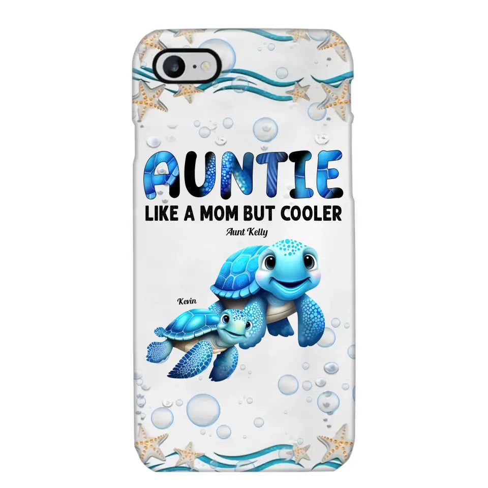 Cute Sea Turtle Grandma With Grandkids Name Ocean Animal Perfect Gift Present for Grandma Mom Auntie Custom Name For iPhone Samsung VHPN3006