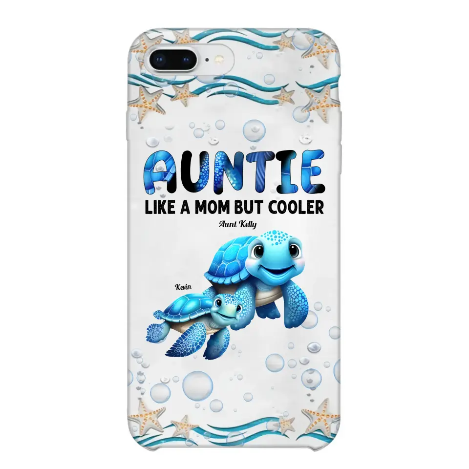 Cute Sea Turtle Grandma With Grandkids Name Ocean Animal Perfect Gift Present for Grandma Mom Auntie Custom Name For iPhone Samsung VHPN3006