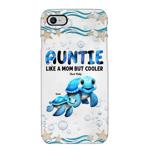 Cute Sea Turtle Grandma With Grandkids Name Ocean Animal Perfect Gift Present for Grandma Mom Auntie Custom Name For iPhone Samsung VHPN3006