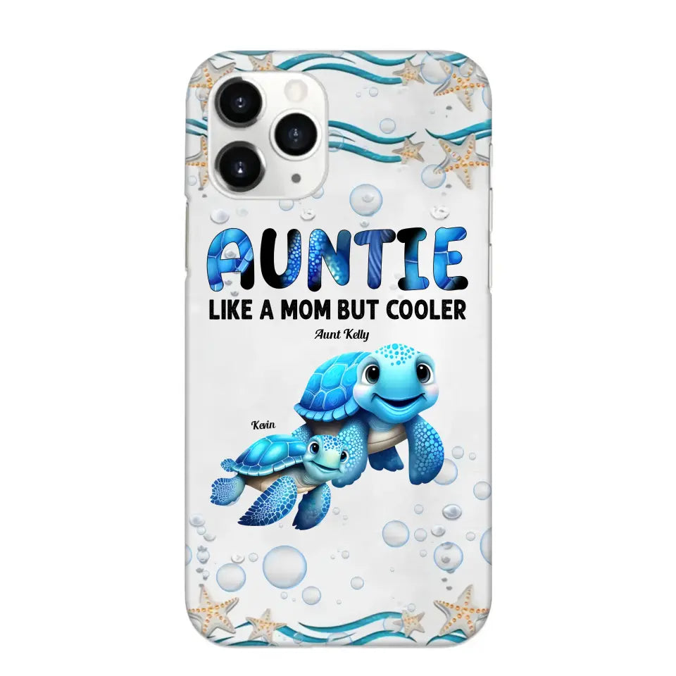 Cute Sea Turtle Grandma With Grandkids Name Ocean Animal Perfect Gift Present for Grandma Mom Auntie Custom Name For iPhone Samsung VHPN3006