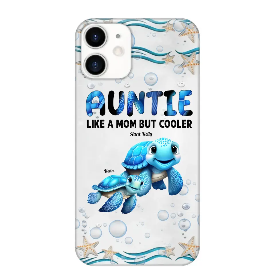 Cute Sea Turtle Grandma With Grandkids Name Ocean Animal Perfect Gift Present for Grandma Mom Auntie Custom Name For iPhone Samsung VHPN3006