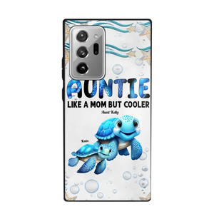 Cute Sea Turtle Grandma With Grandkids Name Ocean Animal Perfect Gift Present for Grandma Mom Auntie Custom Name For iPhone Samsung VHPN3006