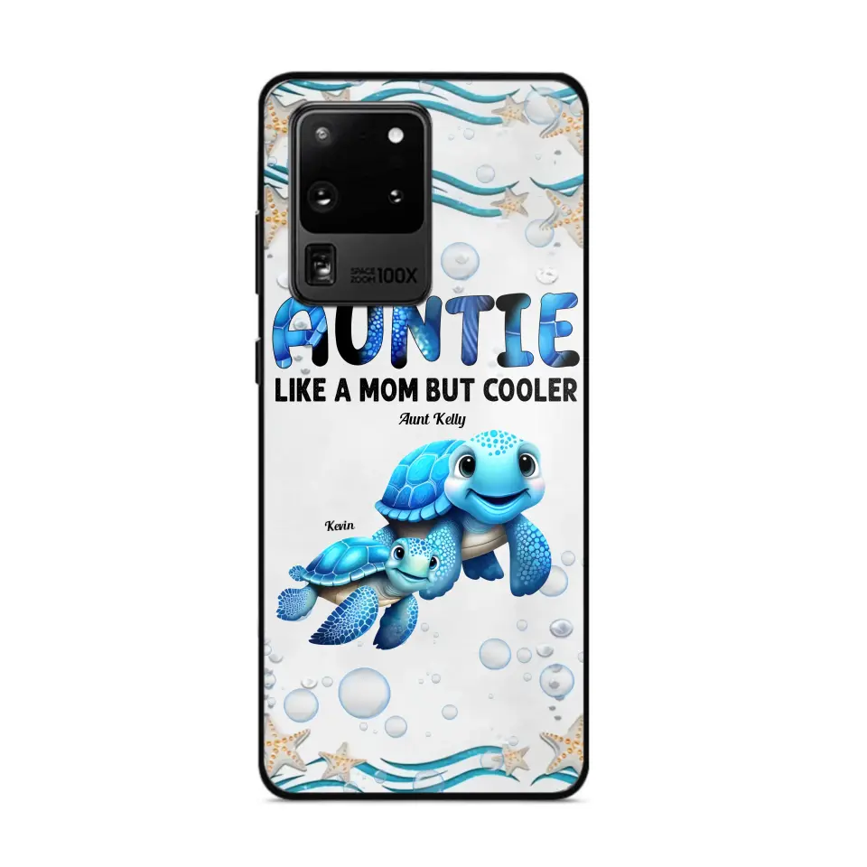 Cute Sea Turtle Grandma With Grandkids Name Ocean Animal Perfect Gift Present for Grandma Mom Auntie Custom Name For iPhone Samsung VHPN3006