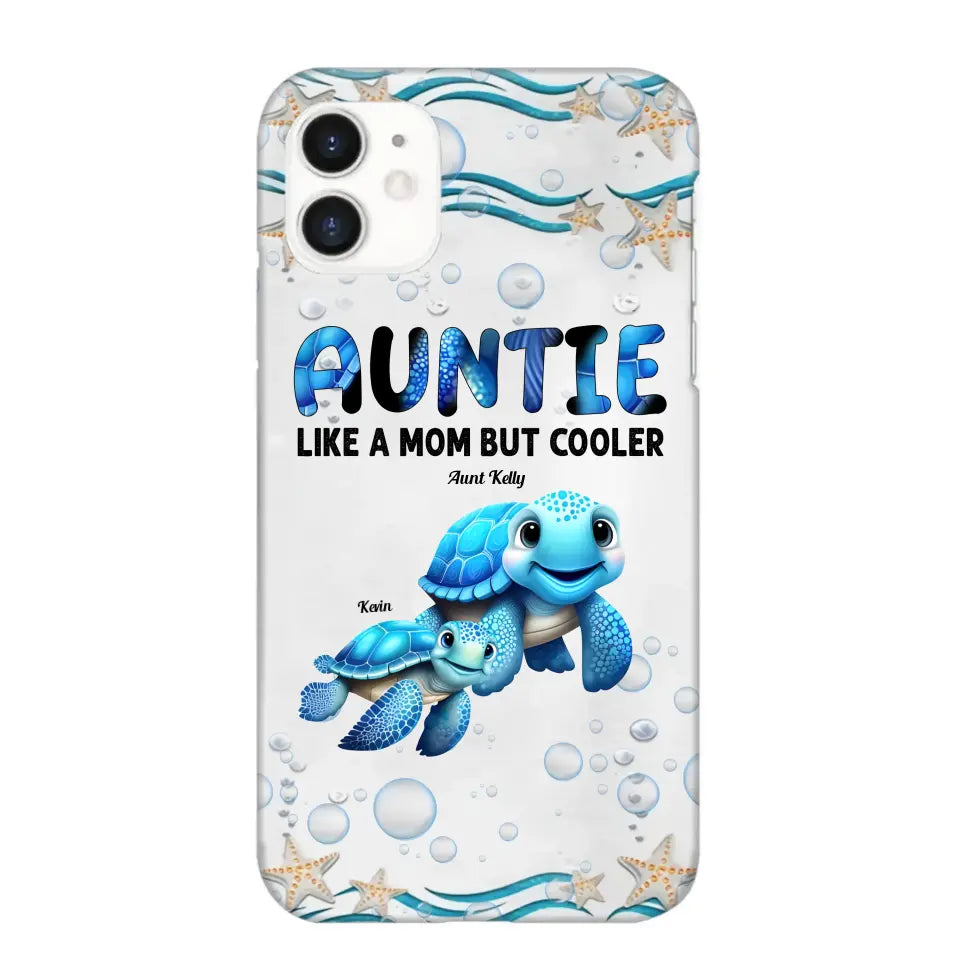 Cute Sea Turtle Grandma With Grandkids Name Ocean Animal Perfect Gift Present for Grandma Mom Auntie Custom Name For iPhone Samsung VHPN3006