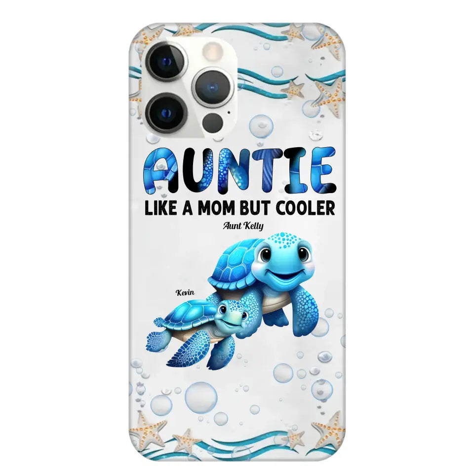 Cute Sea Turtle Grandma With Grandkids Name Ocean Animal Perfect Gift Present for Grandma Mom Auntie Custom Name For iPhone Samsung VHPN3006