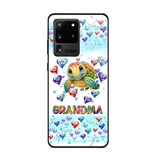 Personalized Grandma Mom Auntie Colorful Cute Turtles With Custom Kids Name Gift For Grandma Phonecase PTN2723