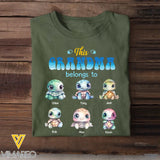 Personalized This Grandma Belongs To Turtle Kid Names T-shirt Printed MTHHQ0307