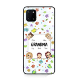 Personalized Grandma with Kids Name Flowers Background Gift For Grandma Phonecase PNDT2906