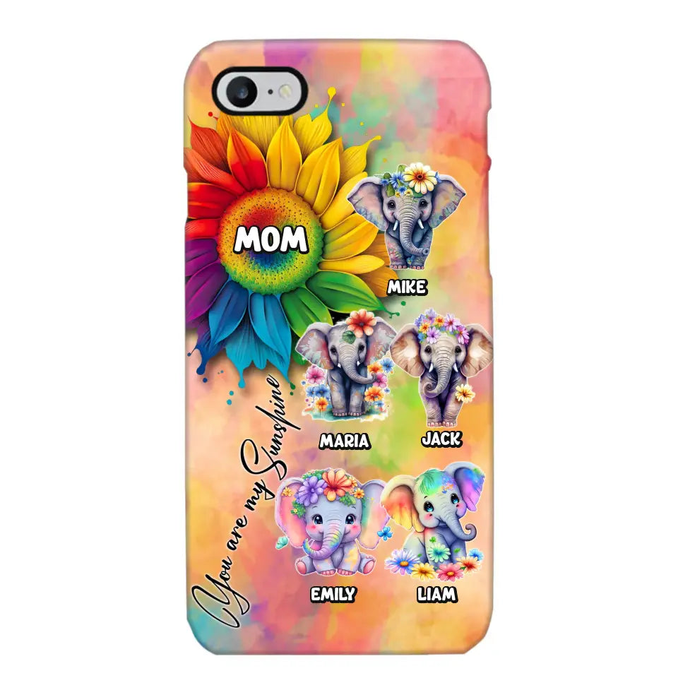 Personalized Elephant Mom Gift For Mom Phone Case QTDT0507