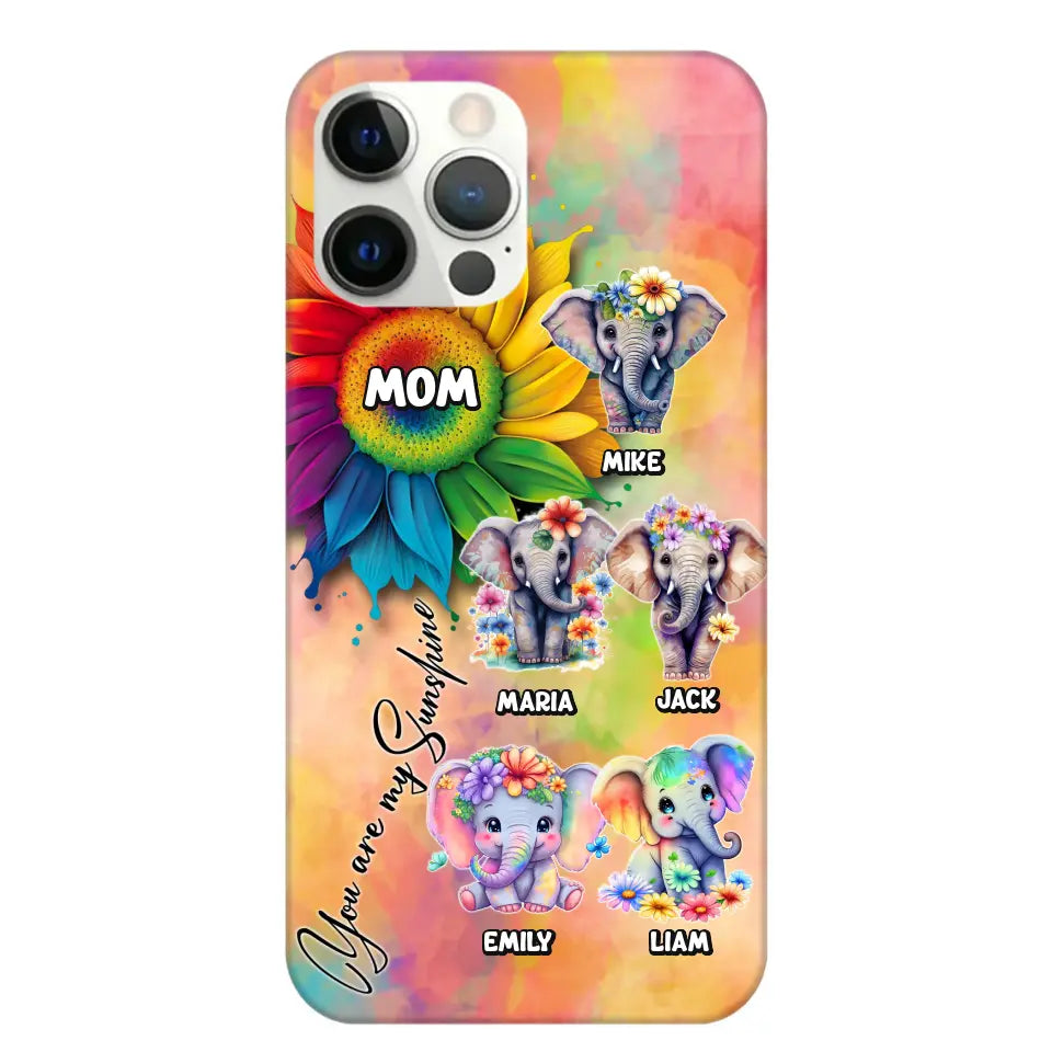 Personalized Elephant Mom Gift For Mom Phone Case QTDT0507