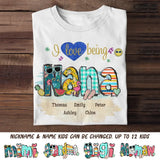 Personalized I Love Being Nana Grandma & Kid Name T-shirt Printed QTDT0507