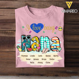 Personalized I Love Being Nana Grandma & Kid Name T-shirt Printed QTDT0507