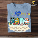 Personalized I Love Being Nana Grandma & Kid Name T-shirt Printed QTDT0507