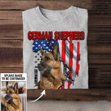 Personalized Upload Your German Shepherd Photo Dog Lovers Gift T-Shirt Printed QTDT0607