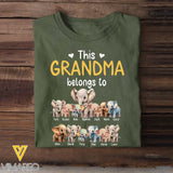 Personalized This Grandma Belongs To Elephant Kid Names T-shirt Printed MTHHN0407