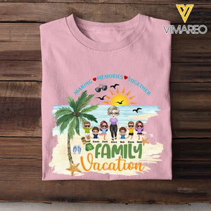 Personalized Making Memories Together Family Vacation Grandma & Kid Name T-shirt Printed MTHKVH3006