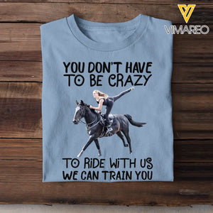 Personalized Upload Your Horse Riding Photo T-shirt Printed MTHPN0407