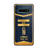 Personalized Royal Golden German Veteran Phonecase Printed