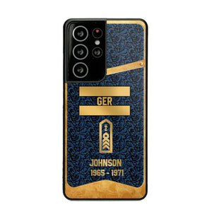 Personalized Royal Golden German Veteran Phonecase Printed