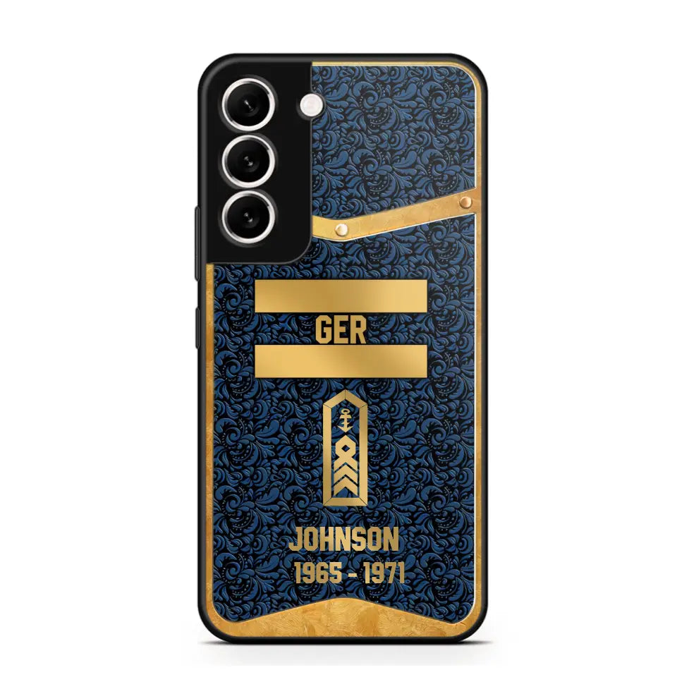 Personalized Royal Golden German Veteran Phonecase Printed