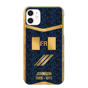 Personalized Royal Golden French Veteran Phonecase Printed 67