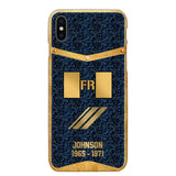 Personalized Royal Golden French Veteran Phonecase Printed 67