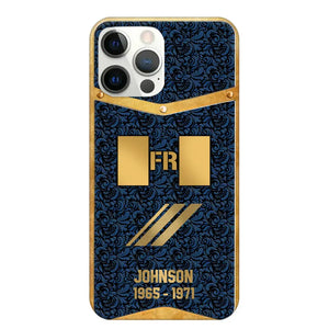 Personalized Royal Golden French Veteran Phonecase Printed 67