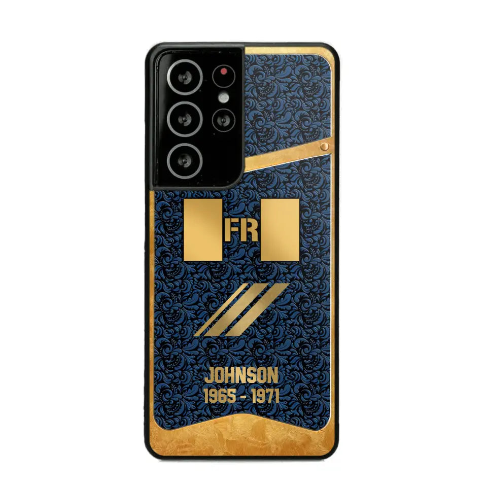 Personalized Royal Golden French Veteran Phonecase Printed 67