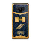 Personalized Royal Golden French Veteran Phonecase Printed 67