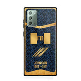 Personalized Royal Golden French Veteran Phonecase Printed 67