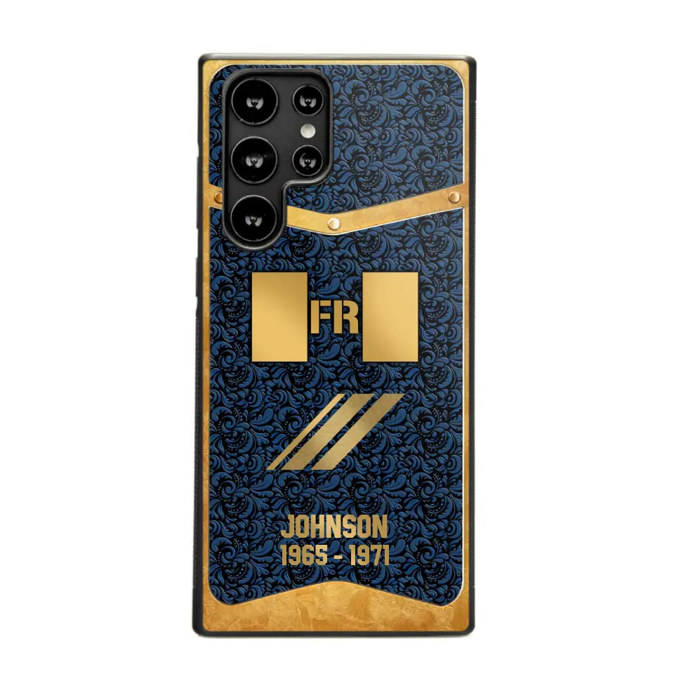 Personalized Royal Golden French Veteran Phonecase Printed 67