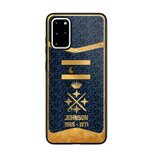 Personalized Royal Golden Spanish Veteran Phonecase Printed 67