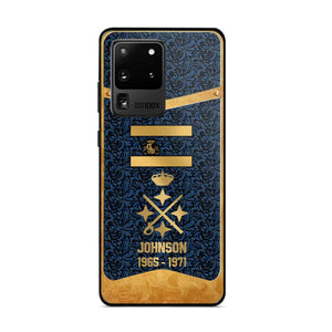 Personalized Royal Golden Spanish Veteran Phonecase Printed 67