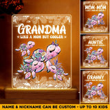 Personalized Grandma Mommy Auntie Like A Mom But Cooler Sea Turtle LED Night Light Acrylic LED Lamp Printed HQPN0707